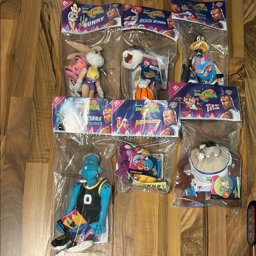 Space Jam set of 6 McDonalds plush